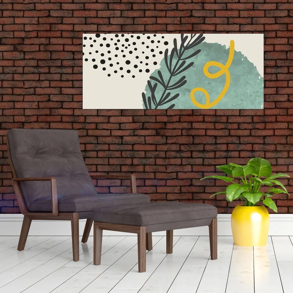Obraz - Abstraktné listy N⁰1 (120x50 cm)
