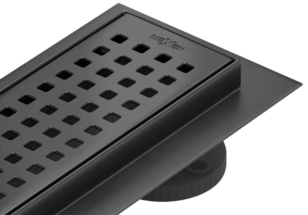 Sprchový žľab maxmax SQUARES BLACK - čierny