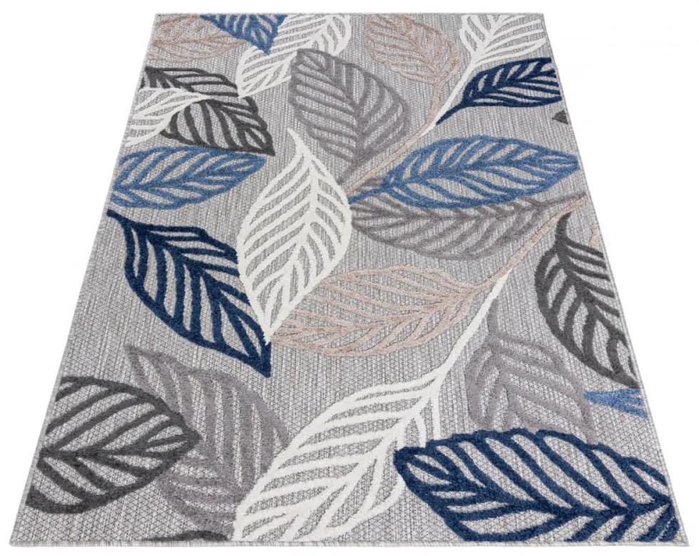 Kusový koberec Listy sivý 160x229cm