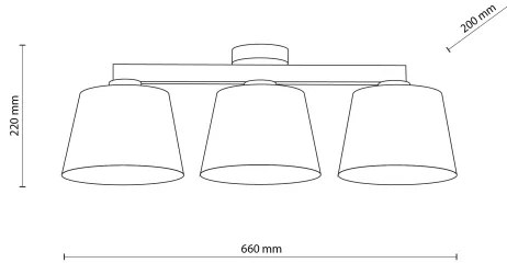 Brilagi - Prisadený luster LATTE 3xE27/15W/230V borovica/mix