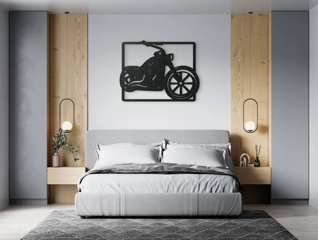 drevko Drevený obraz na stenu Chopper Rozmer obrazu: 32,5 x 42 cm, Farba dekorácie: Čierna