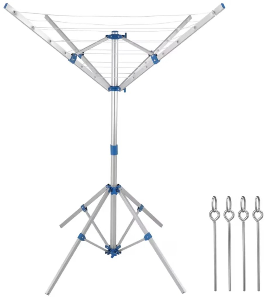 Hliníkový sušiak na bielizeň FALCO, 103×168 cm, strieborná Monzana