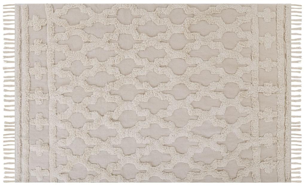 Bavlnený koberec 140 x 200 cm béžový SULUOVA Beliani