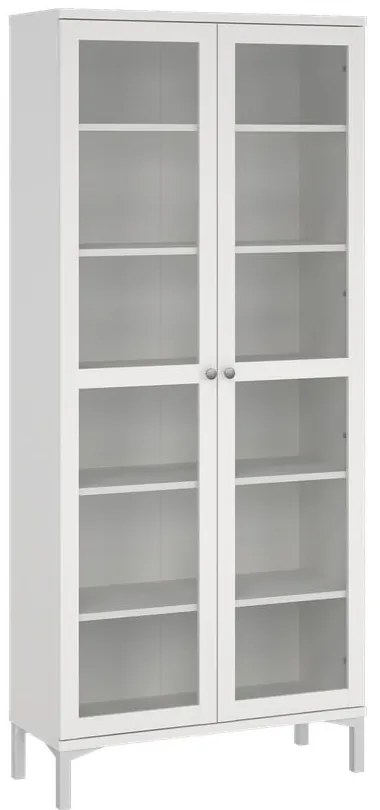 Biela vitrína 89x203 cm Roma – Tvilum