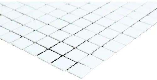 Sklenená mozaika Uni biela 30,5 x 32,5 cm