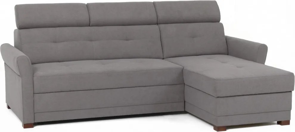 Rohová sedacia súprava Harris, ocelovo šedá látka, pravý roh