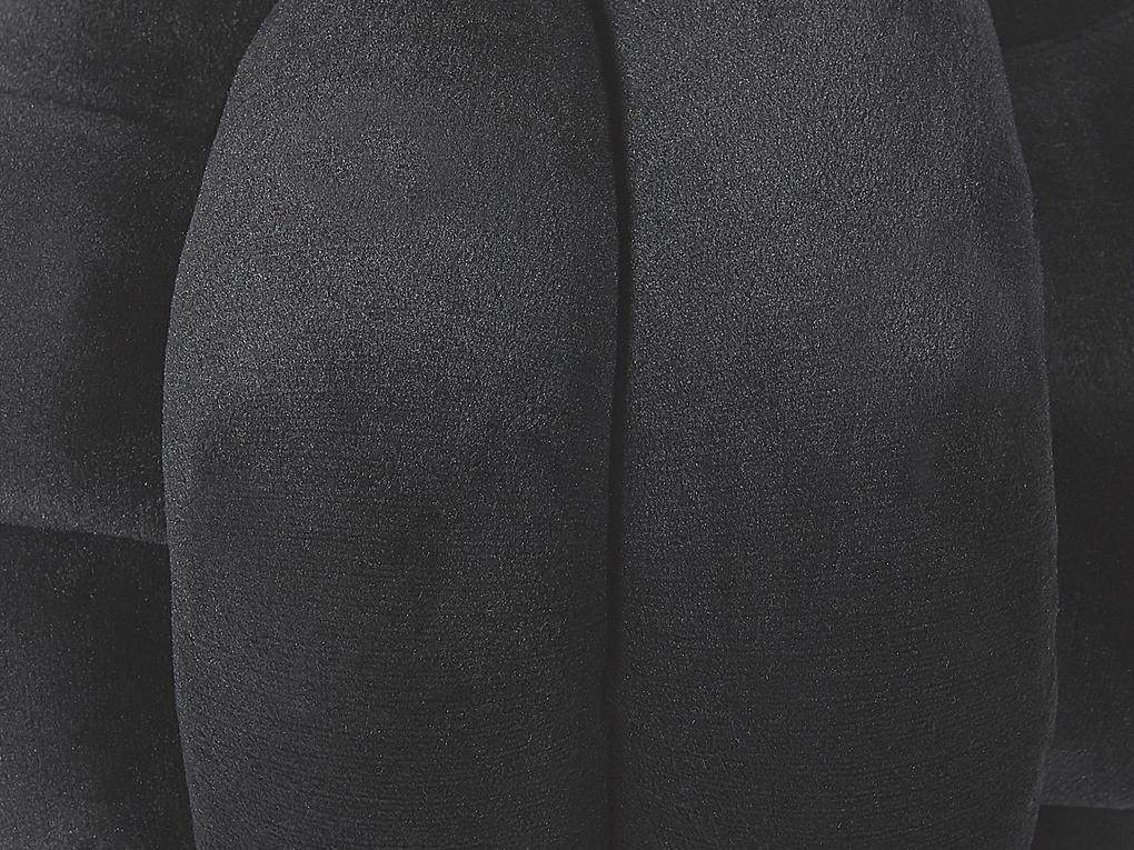 Zamatový uzlový vankúš 20 x 20 cm čierny MALNI Beliani
