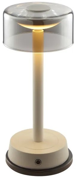 Brilliant - RAZOR dotyková stolná LED lampa, stmievateľná a nabíjateľná, LED/2,5W/5V 2700K IP44 sivá