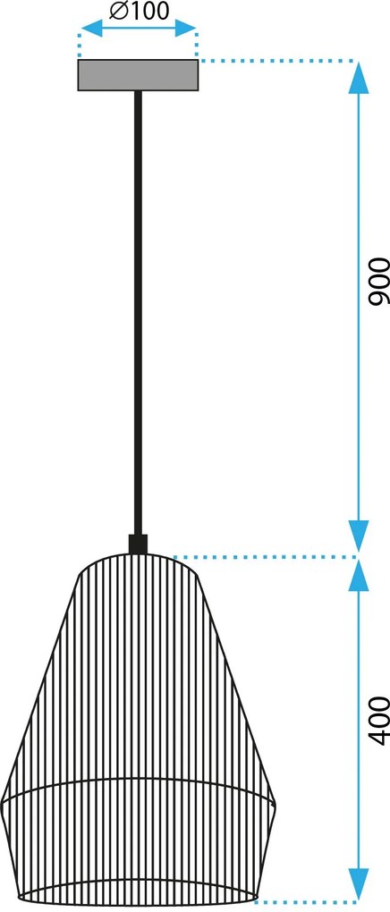 Toolight Toolight, stropné svietidlo 1xE27 APP1310-CP, hnedá, OSW-02406