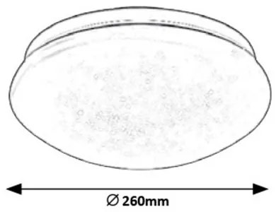 Rabalux LED prisadené stropné svietidlo Lucas 12W | 700lm | 4000K | IP20 | 26cm - kruhové biele