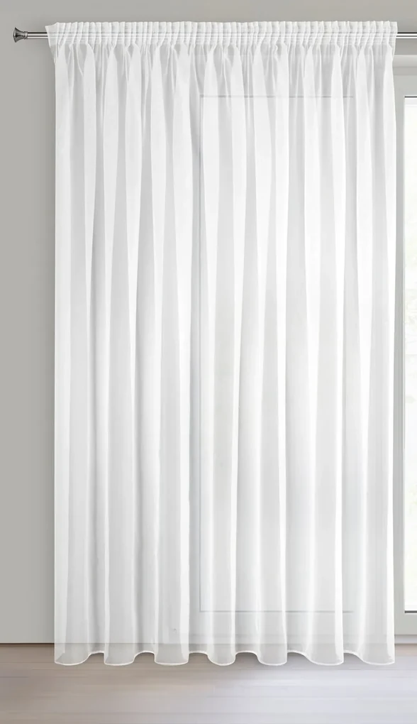ZÁCLONA NA PÁSKE LUCY 200X270 CM BIELA