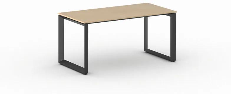 Kancelársky stôl PRIMO INSPIRE, čierna podnož, 1600 x 800 mm, buk
