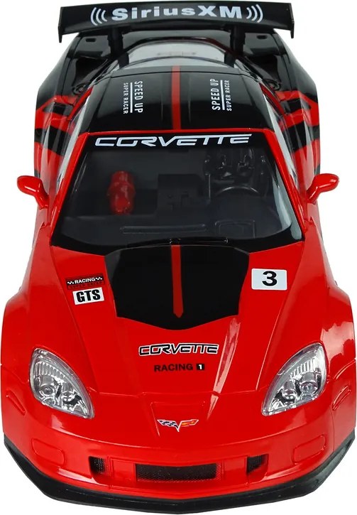 LEAN Toys Závodné športové auto R/C 1:18 Corvette C6.R Red 2.4 G Lights