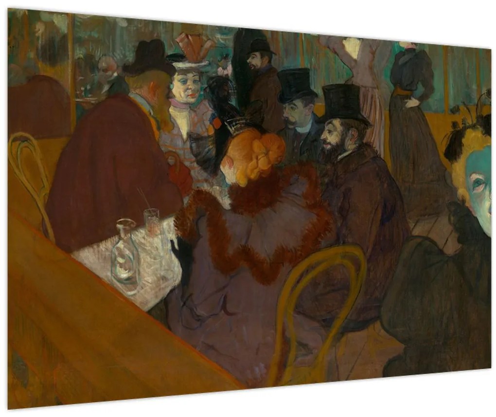 Obraz - Henri de Toulouse-Lautrec, At the Moulin Rouge, reprodukcia (90x60 cm)