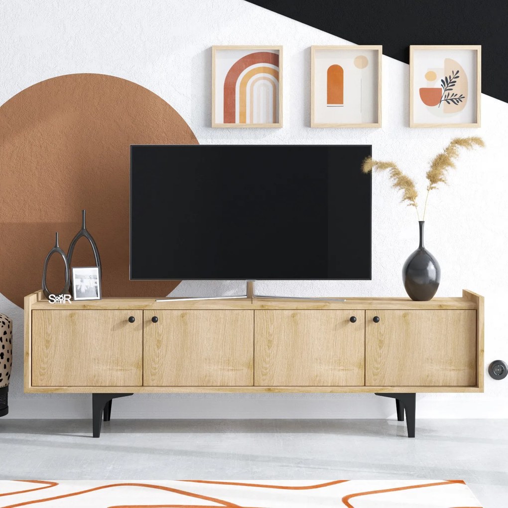 TV stolík/skrinka Aliex 3 (Dub safírový). Akcia -18%. Vlastná spoľahlivá doprava až k Vám domov. 1072900