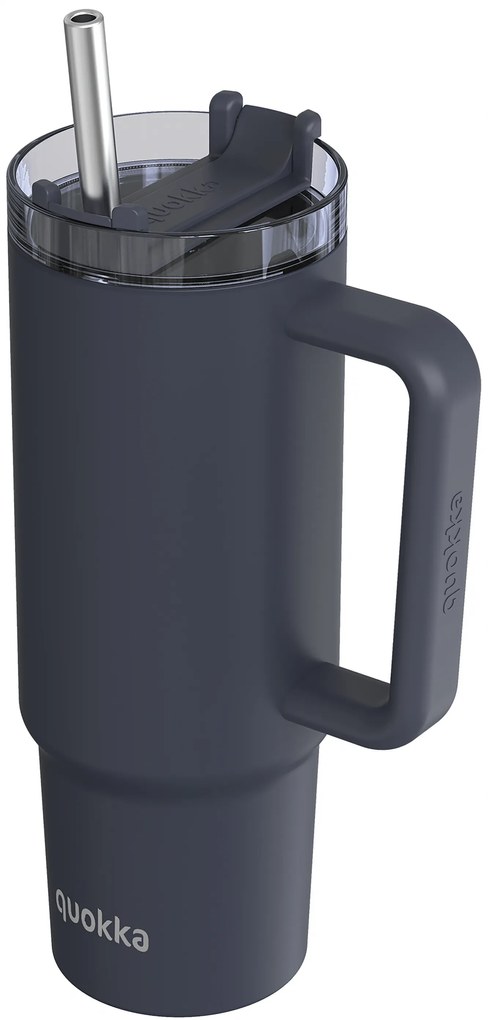 Nerezový termohrnček so slamkou Stream Black 950 ml