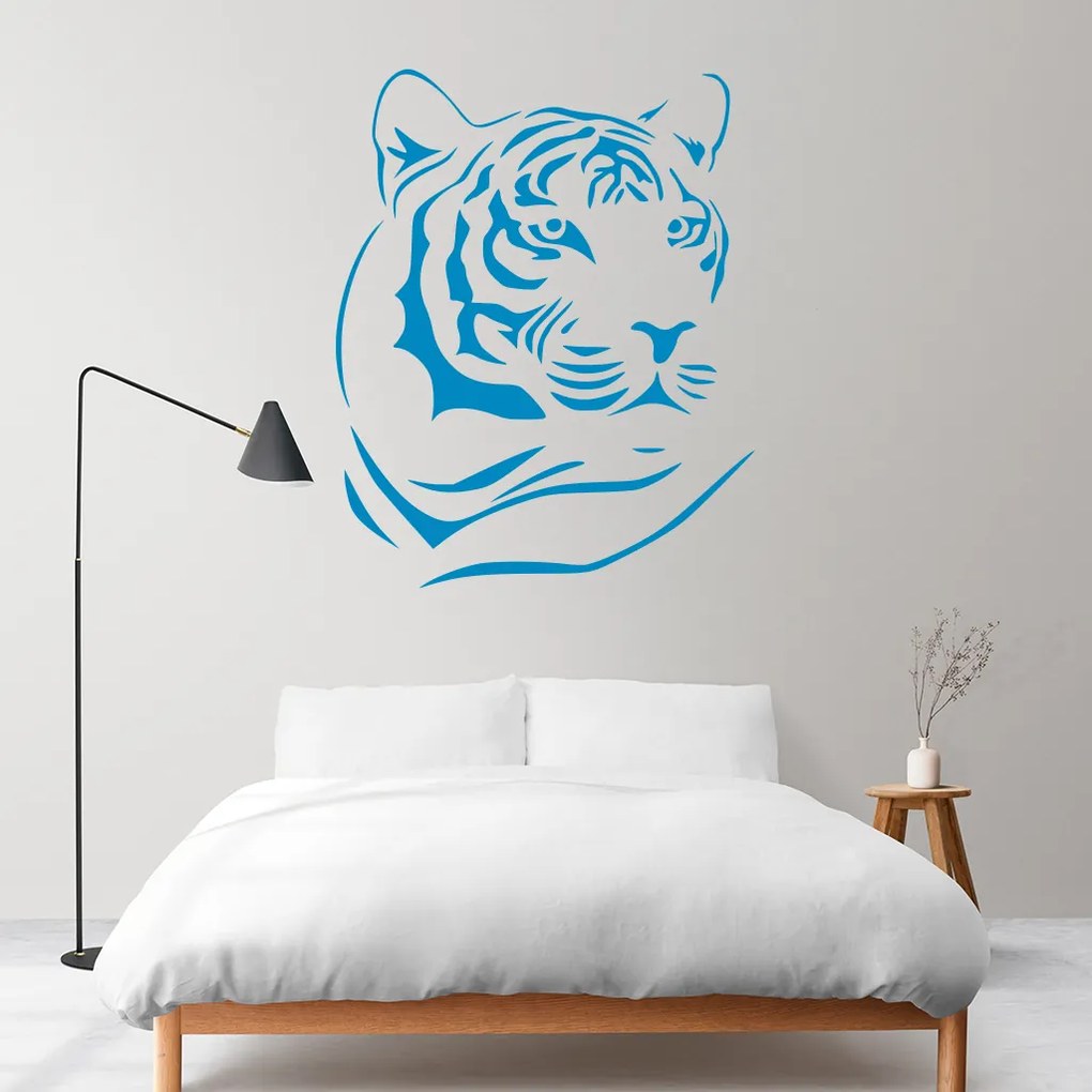 Veselá Stena Samolepka Hlava Tigra Farba: oranžová, Veľkosť: 80 x 100 cm