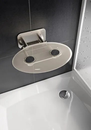 Ravak OVO P sprchové sedátko sklopné š. 41 cm číra B8F0000048
