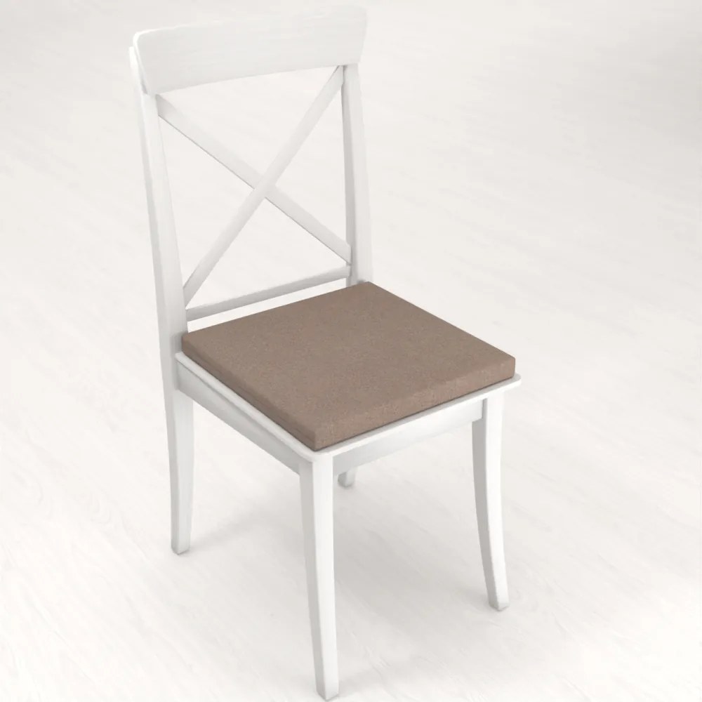 Biante Štvorcový podsedák BKR-502 Svetlo hnedý režný - 38x38x3 cm