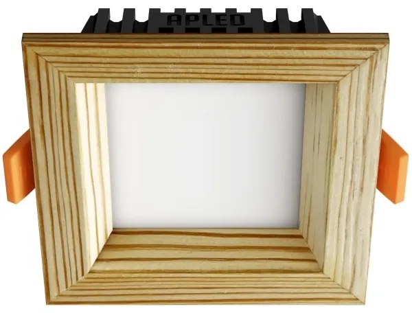 APLED - LED Podhľadové SQUARE WOODLINE LED/3W/230V 4000K 9x9 cm borovica masív