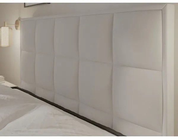 Čalúnená posteľ s matracmi a úložným priestorom GRACE 180x200 cm sivá