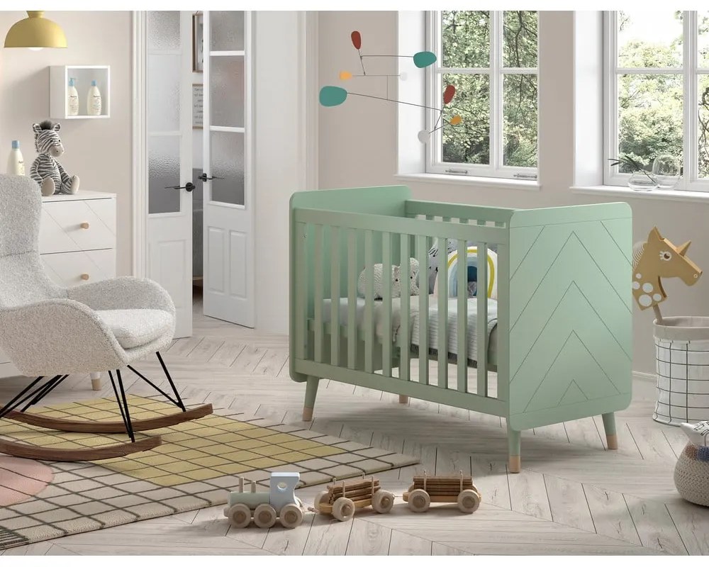 Postieľka z borovicového dreva v petrolejovej farbe 60x120 cm BILLY – Vipack