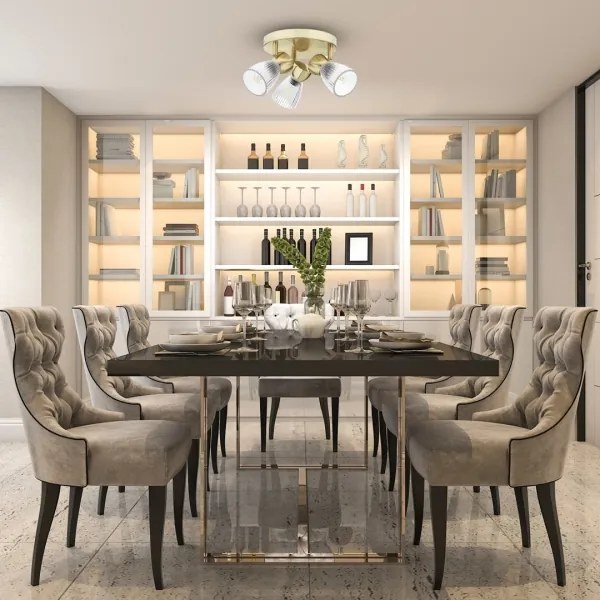 Bodové svietidlo BEST 3xE14/40W/230V zlatá