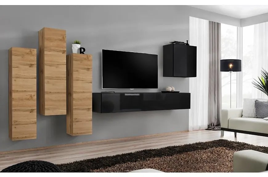 Obývacia stena Switch III Wotan/Čierna