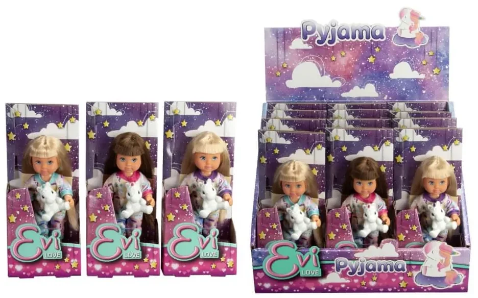 Bábika Evička Pyjama, 3 druhy