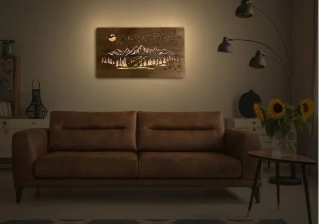 Podsvietený obraz Vrchy na batériu