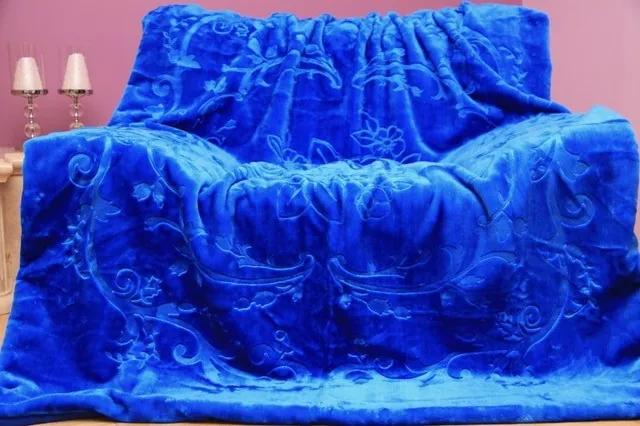 Luxusná deka v kráľovskej modrej farbe Šírka: 160 cm | Dĺžka: 210 cm