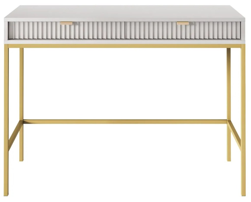 Toaletný stolík Nova 104 cm sivý/zlatý