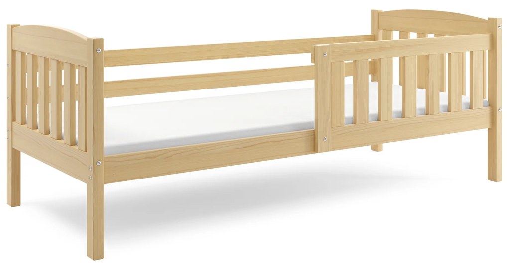 Interbeds Jednolôžková posteľ Kubus1 pre teenagerov 200x90 s matracom - prírodná