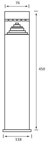 LED Vonkajšia lampa SALIX 1xLED/6W/230V IP44