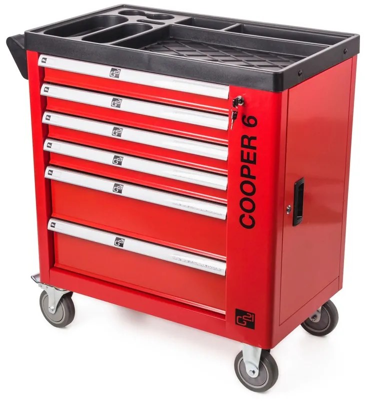 Dielenský vozík G21 Cooper 6, červený 6350403