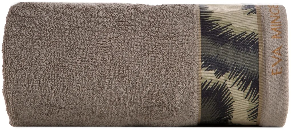 BAVLNENÝ UTERÁK EVA MINGE24 50X90 CM TMAVOBÉŽOVÁ