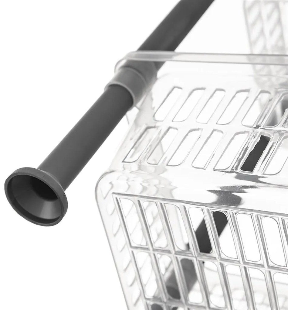 Orion Úzka komoda s košíkmi, regál, 4 police, transparentná, SLIM-INVA