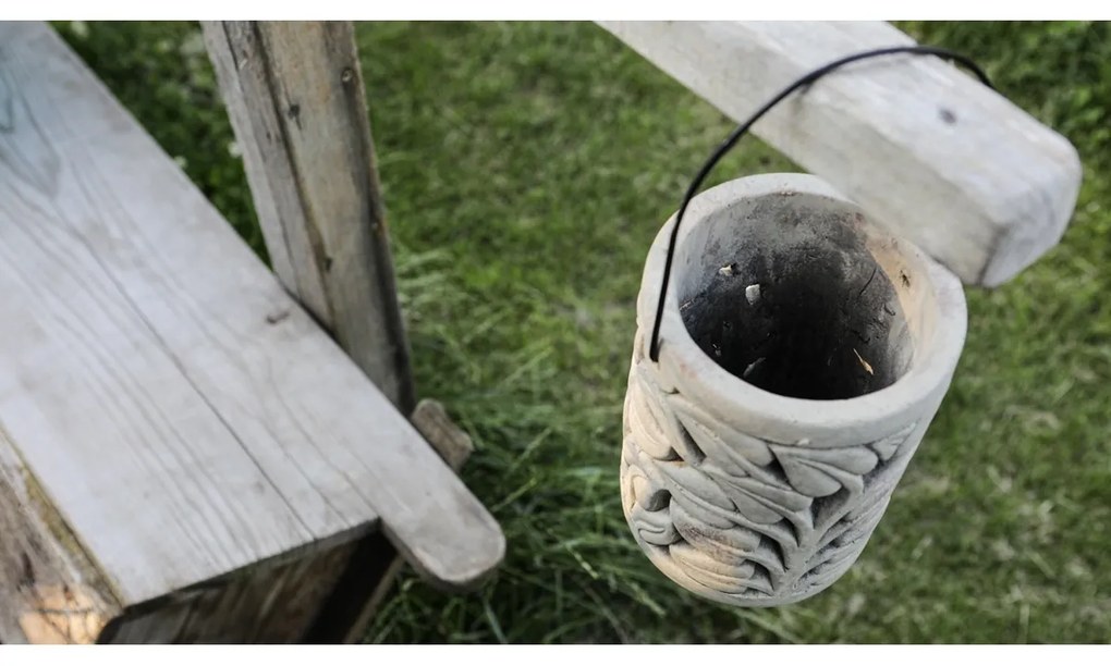 Dekoratívny lampáš Folia, 19 x 25 cm, betón