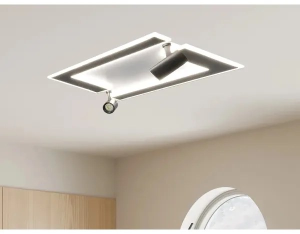 LED Stmievateľné stropné svietidlo LED/80W/230V 3000-6500K čierna +diaľkové ovládanie