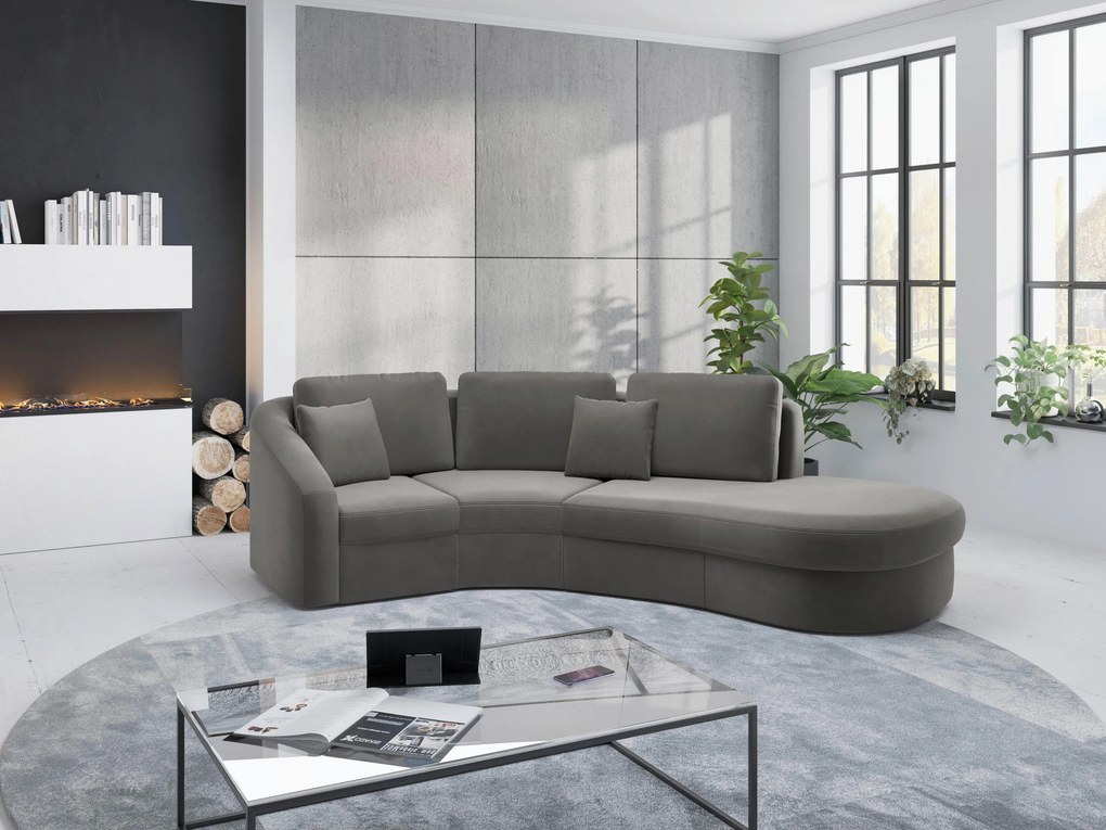 XXXLutz ROHOVÁ SEDAČKA, textil, sivá Sit & More - Sedačky - 000144017403