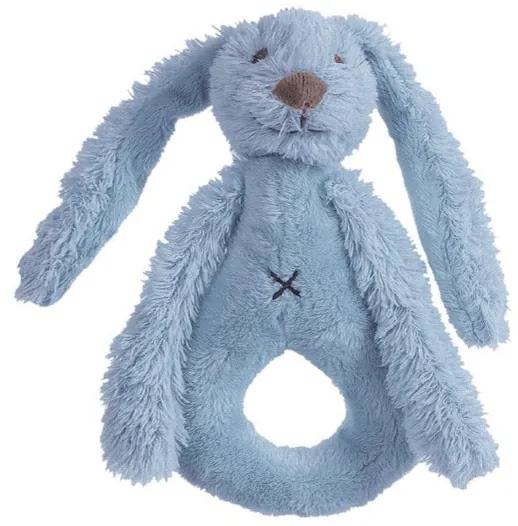 Hrkálka králiček Richie plyšový sýto modrý 18 cm 0+