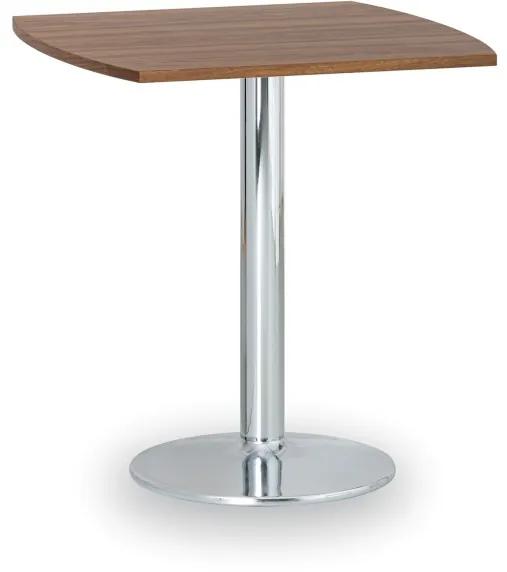 Konferenčný stolík FILIP II, 660x660 mm, chrómovaná podnož, doska orech