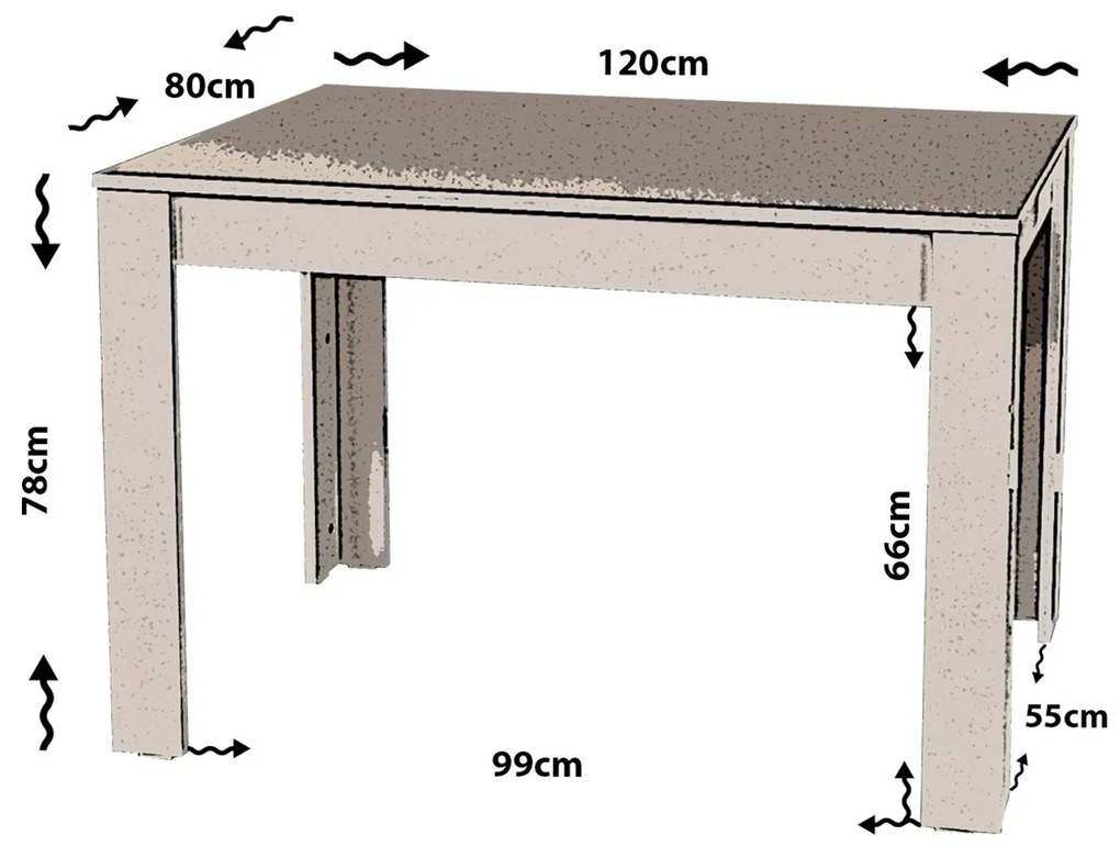 Jedálenský stôl Single Walnut