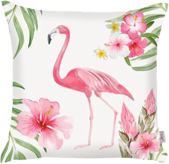 Ružová obliečka na vankúš Apolena Flamingo, 43 × 43 cm