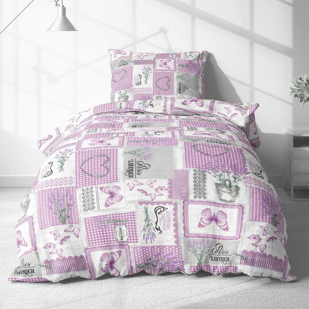 Bavlnené obliečky Homa TILDA LAVENDER 2-dielna sada 140x200 cm