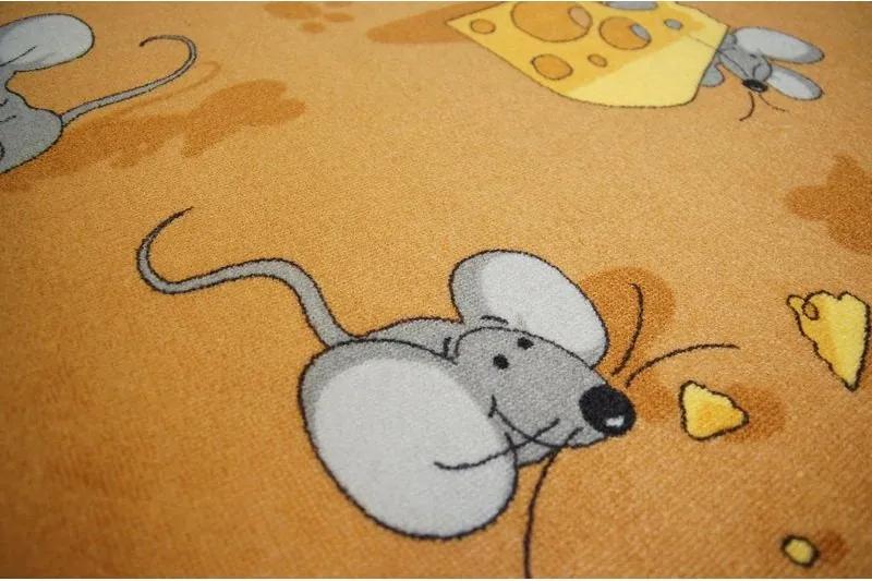 3kraft Detský koberec Mouse béžový