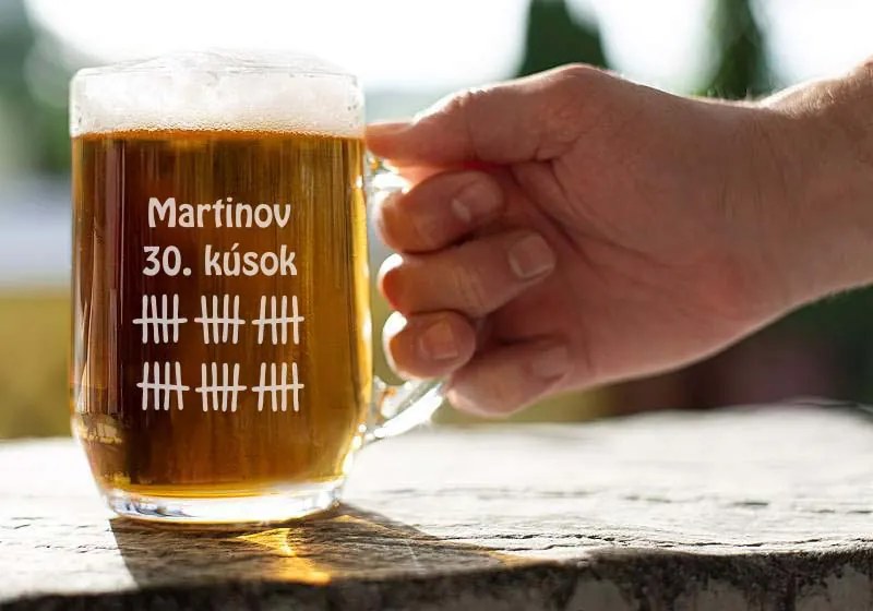 Pieskovaný polliter na pivo Martinov 30. kúsok