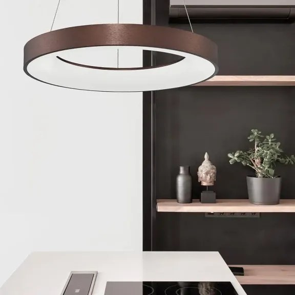 LED luster Rando Thin 60 3000K hnedá