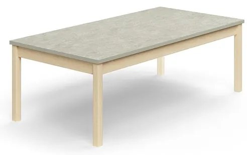 Stôl DECIBEL, 1600x800x530 mm, akustické linoleum, breza/šedá