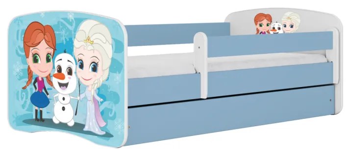 Detská posteľ Babydreams Snehové princezné modrá